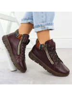 Dámské kožené vínové model 21905379 - Rieker