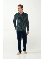 Vamp - Sametové pruhované pyžamo 21713 - Vamp Vamp - Sametové pruhované pyžamo 21713 - Vamp