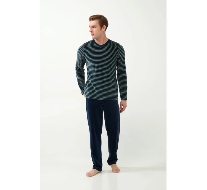 Vamp - Sametové pruhované pyžamo 21713 - Vamp Vamp - Sametové pruhované pyžamo 21713 - Vamp