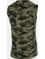 Pánské tričko bez rukávu D4L20 TSM306M Khaki zelená - 4F