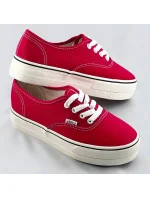 Červené šněrovací tenisky s vyšší podrážkou model 17134050 - ANDY-Z