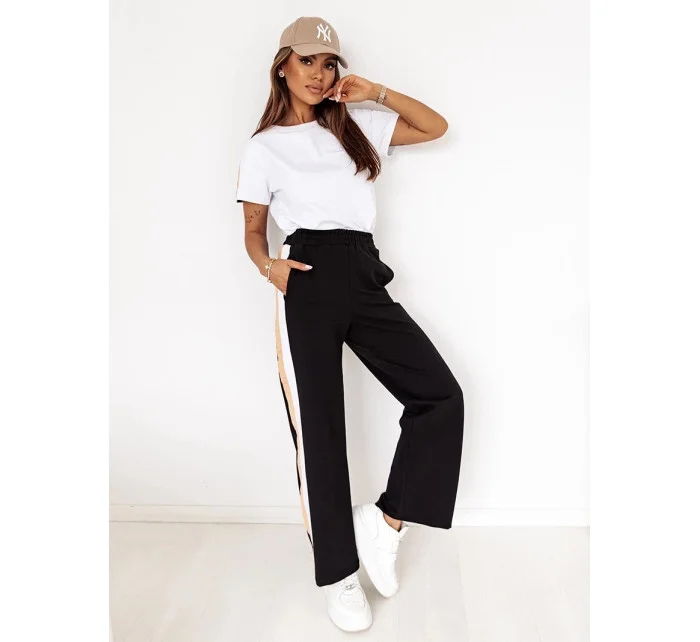 Bílý dámský sportovní komplet sportowy - oversize tričko t-shirt a teplákové kalhoty (VE89) Bílý dámský sportovní komplet sportowy - oversize tričko t-shirt a teplákové kalhoty (VE89)