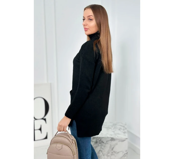 Stojanový svetr černý