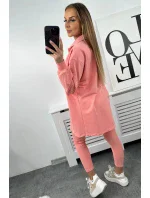 3dílná souprava model 20194664 top a legíny meruňková - K-Fashion 3dílná souprava model 20194664 top a legíny meruňková - K-Fashion