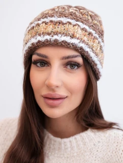 Dámská zimní vlněná čepice s ozdobnými krystalky K399 černá