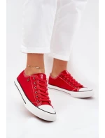 Dámské Nízké Tenisky Big Star model 21705169 Červené - Big Star Shoes Dámské Nízké Tenisky Big Star model 21705169 Červené - Big Star Shoes