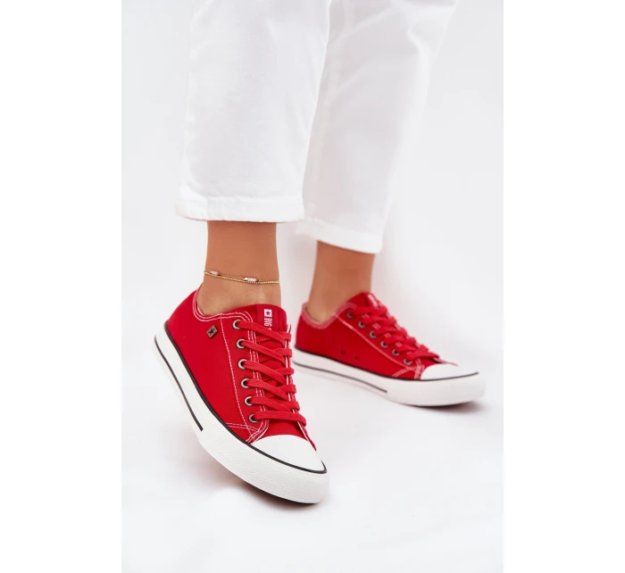 Dámské Nízké Tenisky Big Star model 21705169 Červené - Big Star Shoes Dámské Nízké Tenisky Big Star model 21705169 Červené - Big Star Shoes