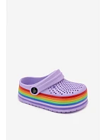 Dětské pěnové sandály s fialovými barevnými pásky Children's Foam Purple Straps Tansy Dětské pěnové sandály s fialovými barevnými pásky Children's Foam Purple Straps Tansy