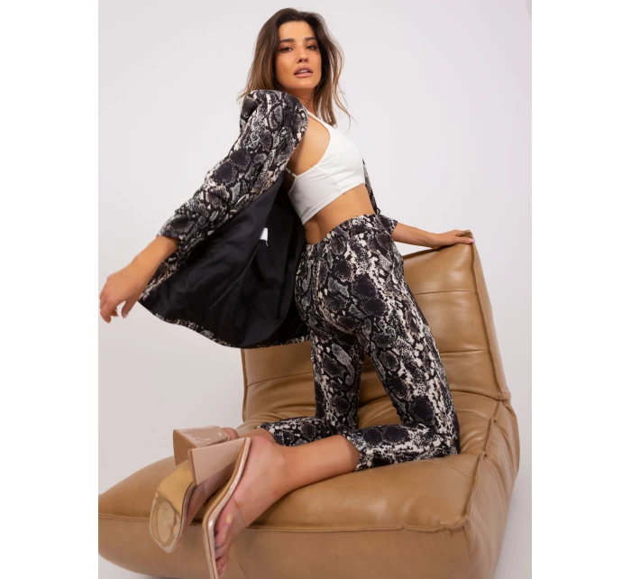 DHJ kalhoty SP 13926 7.52P černá a béžová