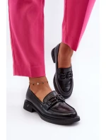 Elegantní dámské kožené mokasíny Black Triana Elegantní dámské kožené mokasíny Black Triana