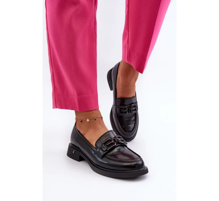 Elegantní dámské kožené mokasíny Black Triana Elegantní dámské kožené mokasíny Black Triana