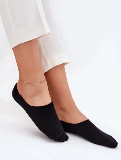 Dámské mikro-kotníkové bavlněné ponožky – černé