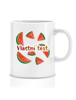 Personalizovaný klasický bílý hrníček s ovocem a textem 