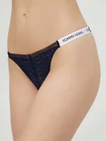 Dámská tanga HIGH LEG THONG UW0UW05160 C1G tm. modré - Tommy Hilfiger