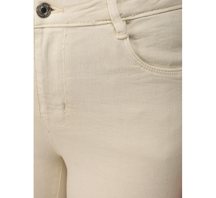 Dámské skinny džíny s vysokým pasem béžové FashionStreet UY2942 Dámské skinny džíny s vysokým pasem béžové FashionStreet UY2942