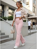 Dámské široké džíny růžové FashionStreet UY2970