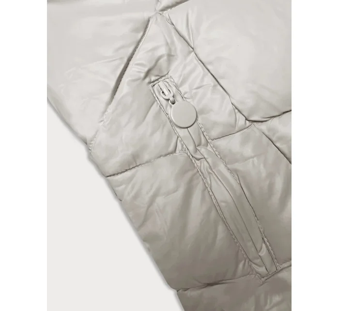 Dámská zimní bunda v ecru barvě s kapucí model 21247183 - Z-DESIGN