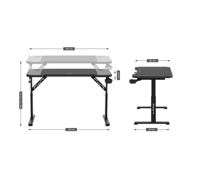 Herní stůl Huzaro Hero 2.6 Black