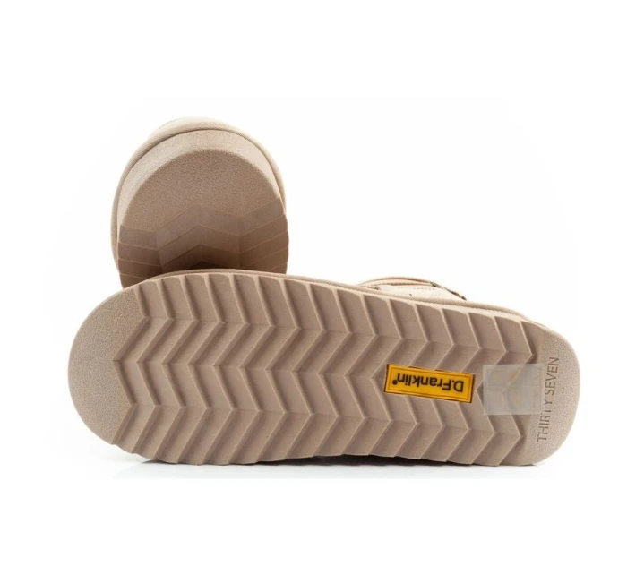 D.Franklin sněhule dámské zimní módní zateplené boty zlaté dámské