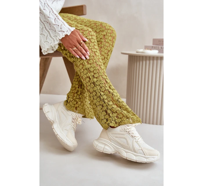 Dámské Sportovní Tenisky Béžové model 21667815 - Boto Dámské Sportovní Tenisky Béžové model 21667815 - Boto