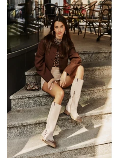 Dámské Semišové Kozačky  Lewski model 21672567 - Zazoo