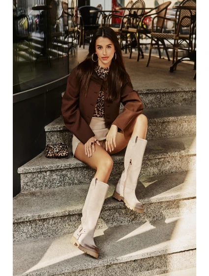 Dámské Semišové Kozačky  Lewski model 21672567 - Zazoo