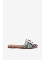 Ploché dámské pantofle s ozdobnou sponou multikolor Clariola Ploché dámské pantofle s ozdobnou sponou multikolor Clariola