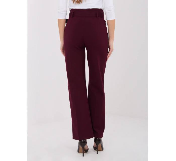 Spodnie IT SP model 21782350 bordowy - FPrice Spodnie IT SP model 21782350 bordowy - FPrice