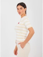 Sweter PM SW model 21916906 jasny beżowy - FPrice Sweter PM SW model 21916906 jasny beżowy - FPrice