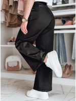 Dámské kalhoty s širokými nohavicemi MOBISKA black FashionStreet UY2621
