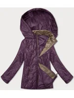 Fialová dámská prošívaná bunda s odepínací kapucí model 20833084 - S'WEST