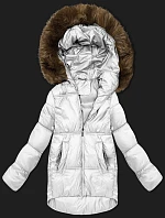 Dámská bunda bomber s kapucí S'West broken white (B8280-26)