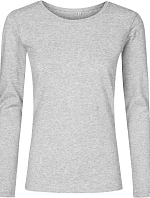 Promodoro 1565 Dámské tričko s dlouhým rukávem - X.O 40.1565 heather grey