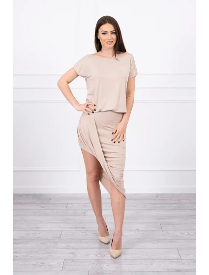 Sukienka model 18744335 beżowa - K-Fashion