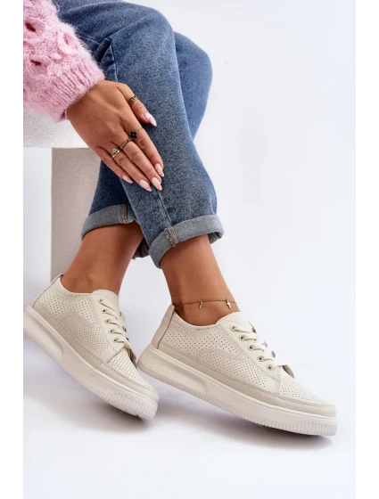 Dámské kožené sportovní boty tenisky bílé Failla Dámské kožené sportovní boty tenisky bílé Failla