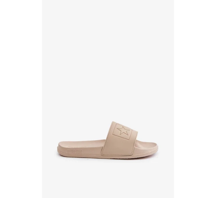 Pěnové Pantofle Dámské Big Star OO274043 Béžové