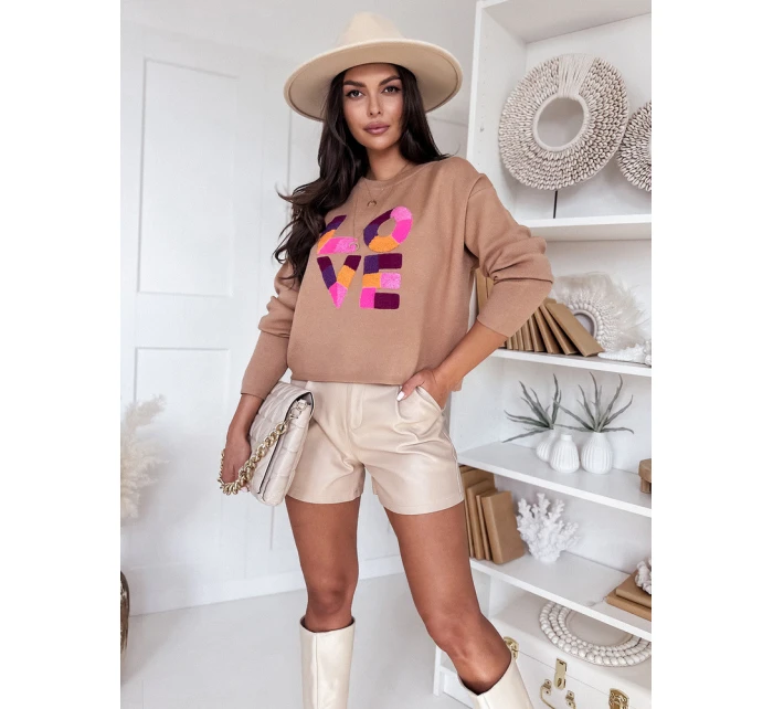 Dámský oversize svetr camel Dstreet model 21970647 - FashionStreet