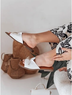 Dámské žabky s mašlí white model 21984620 - Dstreet