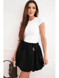 Dámská viskózová sukně model 21952031 s gumou v pase černá - K-Fashion