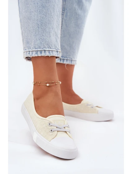 Dámské tenisky s výšivkou model 21693757 béžové - Lee Cooper