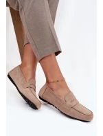 Loafersy Mokasyny Damské Ploché Béžové Soreline