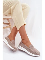 Dámské mokasíny z přírodního semiše tmavě béžové model 22095015 - EVENTO Dámské mokasíny z přírodního semiše tmavě béžové model 22095015 - EVENTO