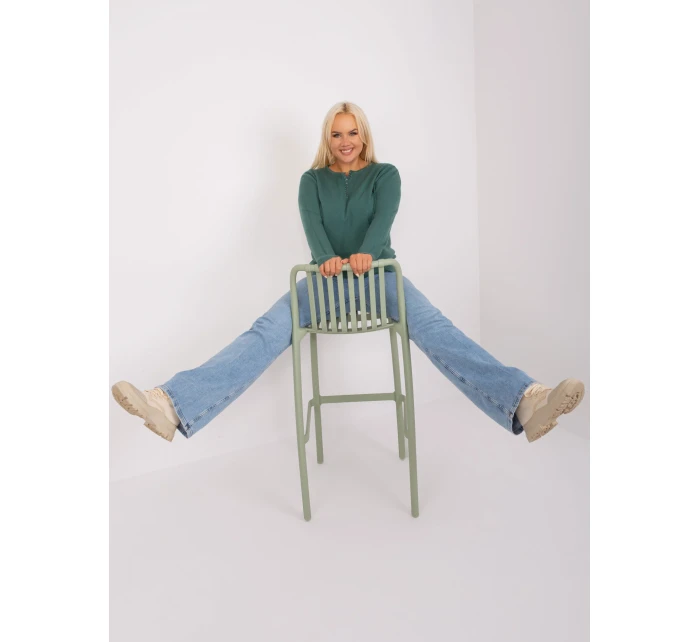 Sweter PM SW PM model 18949428 ciemny zielony - FPrice Sweter PM SW PM model 18949428 ciemny zielony - FPrice