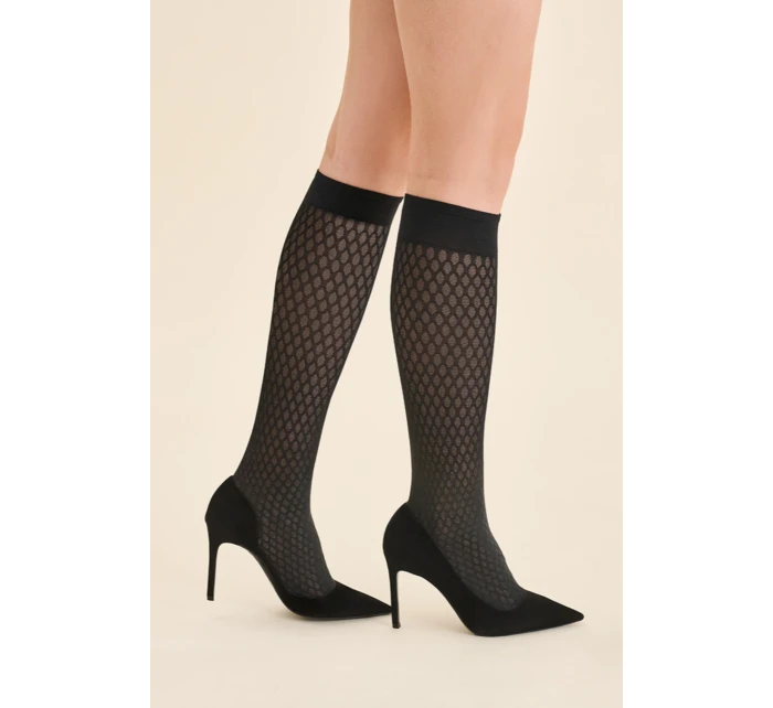 Silné ponožky - vzor GLAM KNEE HIGHS