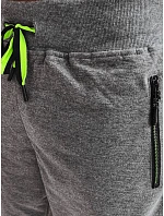Pánské tmavě šedé teplákové šortky FashionStreet SX2263 Pánské tmavě šedé teplákové šortky FashionStreet SX2263