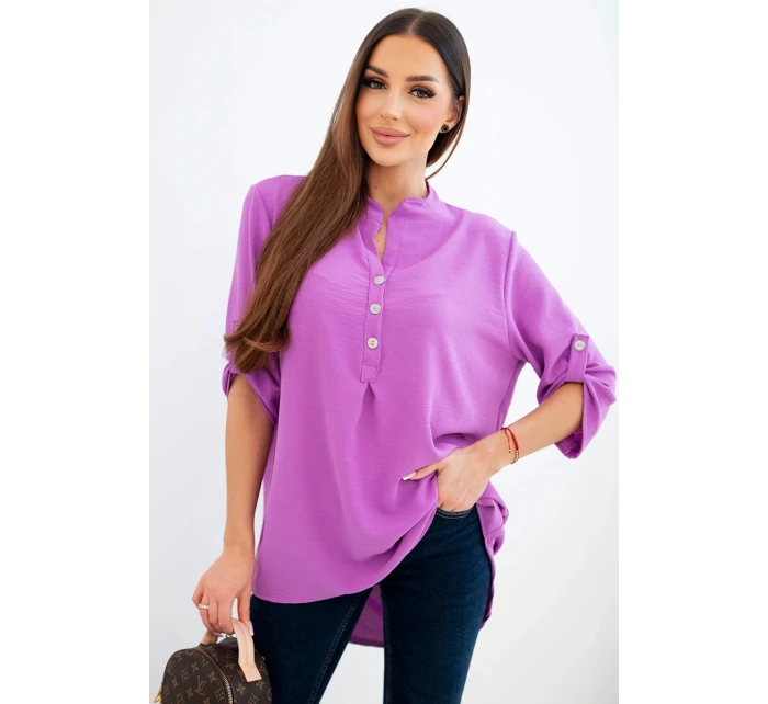 Halenka s delším zadním dílem fialová