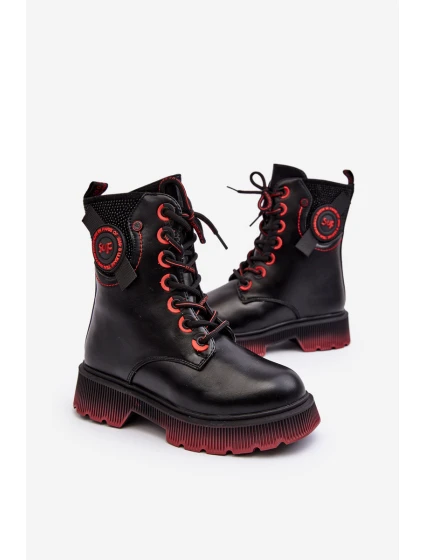 Dětské zateplené Traperky Botky černé Askya Dětské zateplené Traperky Botky černé Askya