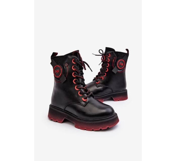 Dětské zateplené Traperky Botky černé Askya Dětské zateplené Traperky Botky černé Askya