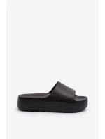 Dámské žabky na tlusté podrážce černé Oreithano