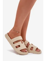 Pěnové Dámské Sandály Béžové model 21698486 - EVENTO Pěnové Dámské Sandály Béžové model 21698486 - EVENTO